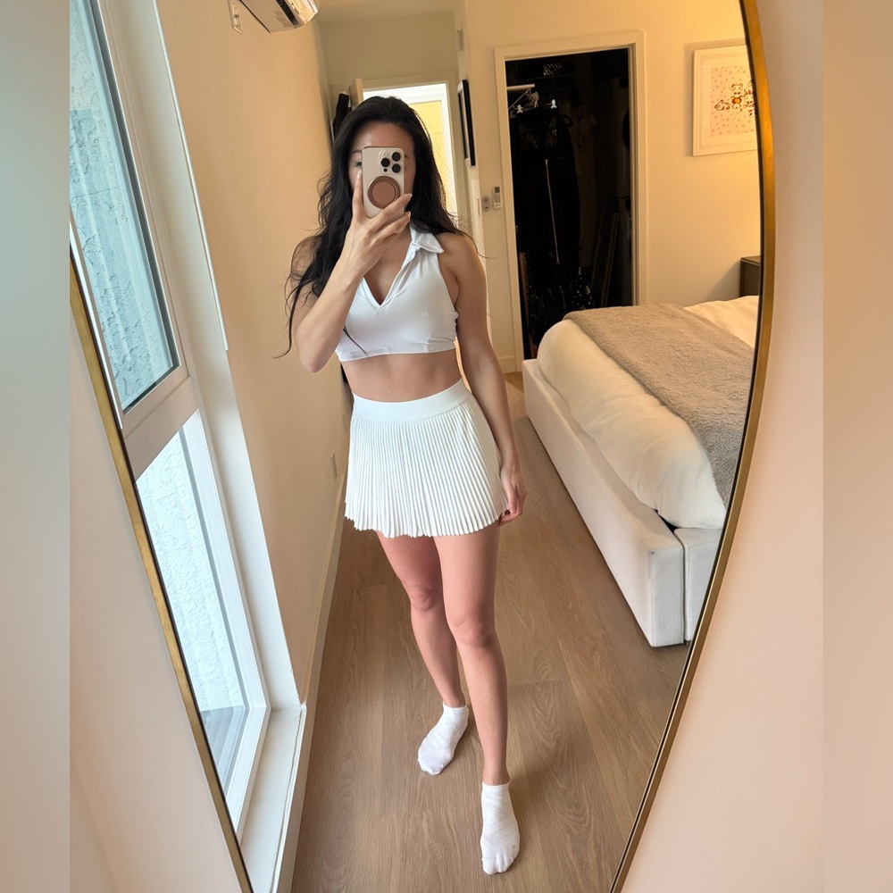 Lululemon Varsity High-Rise White Pleated Tennis Skirt 4